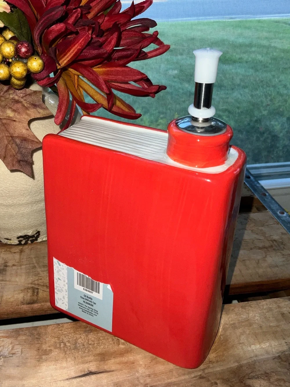 Red Pasta Every Day Cookbook Vinegar Bottle ~ New